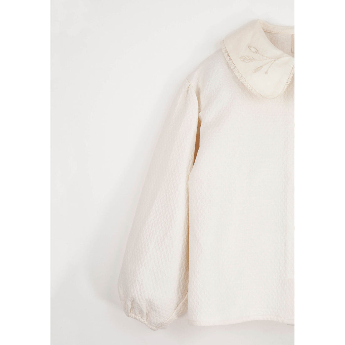 Popelin Off  White Blouse