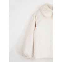 Popelin Off  White Blouse