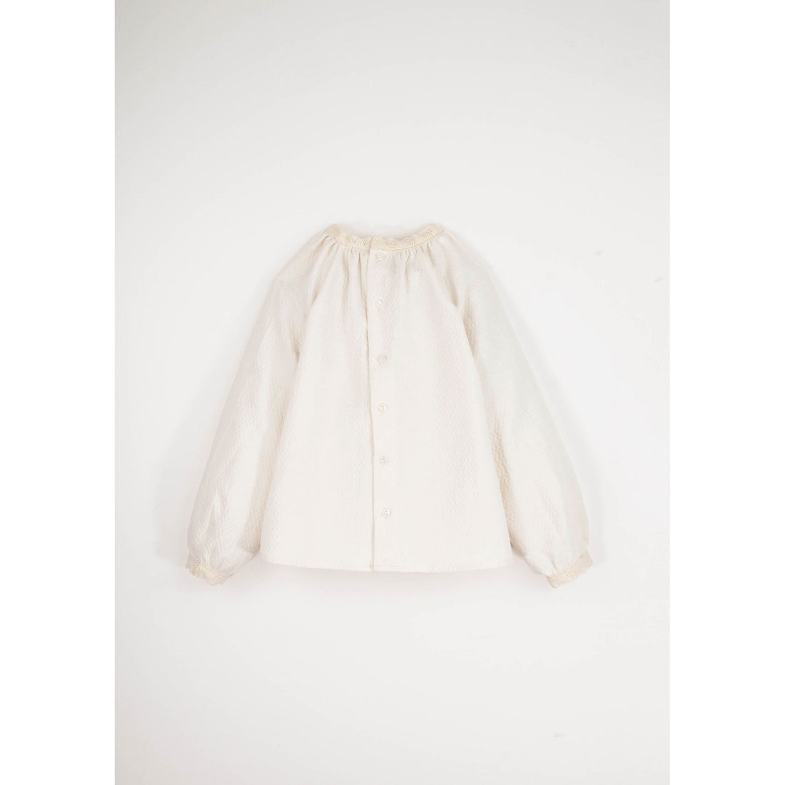 Popelin Off  White Lace Blouse