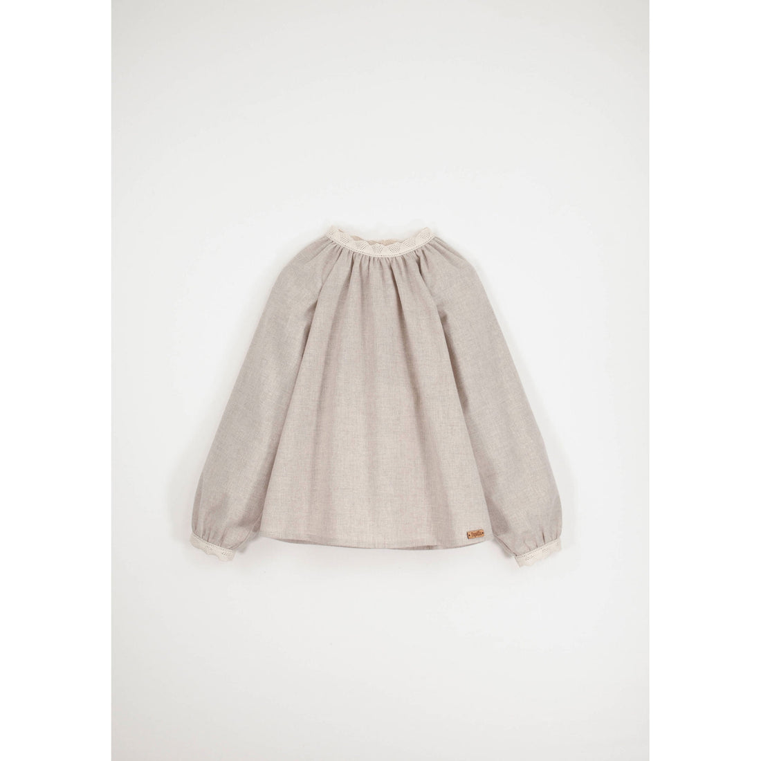 Popelin Sand Lace Blouse