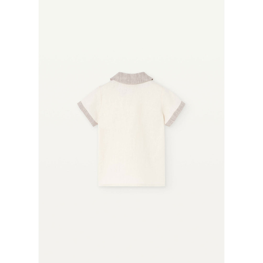 Popelin Sand Collar Linen Shirt