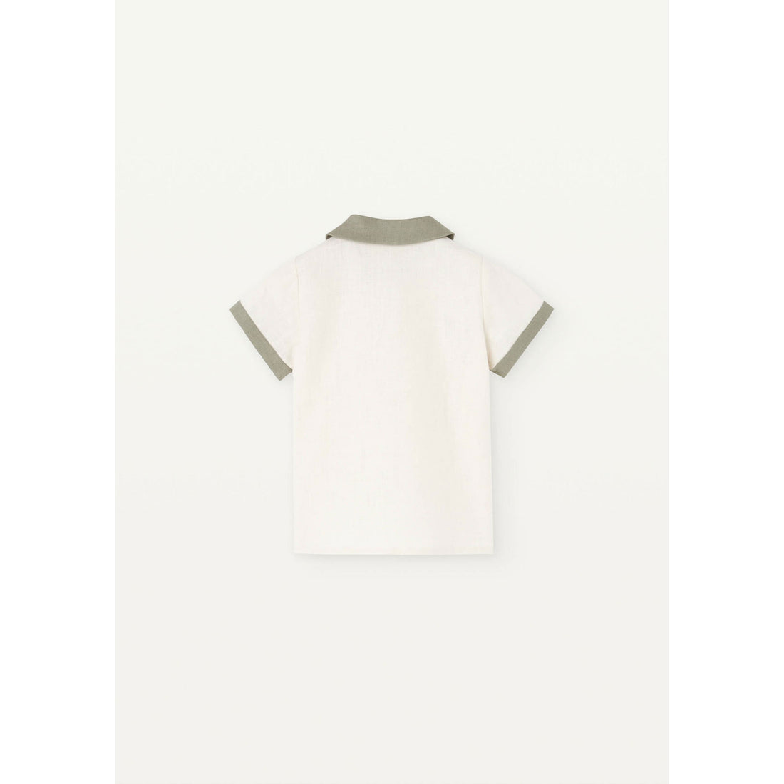 Popelin Green Collar Linen Shirt