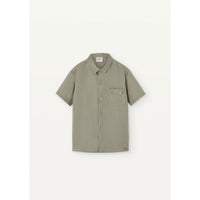 Popelin Green Linen Shirt