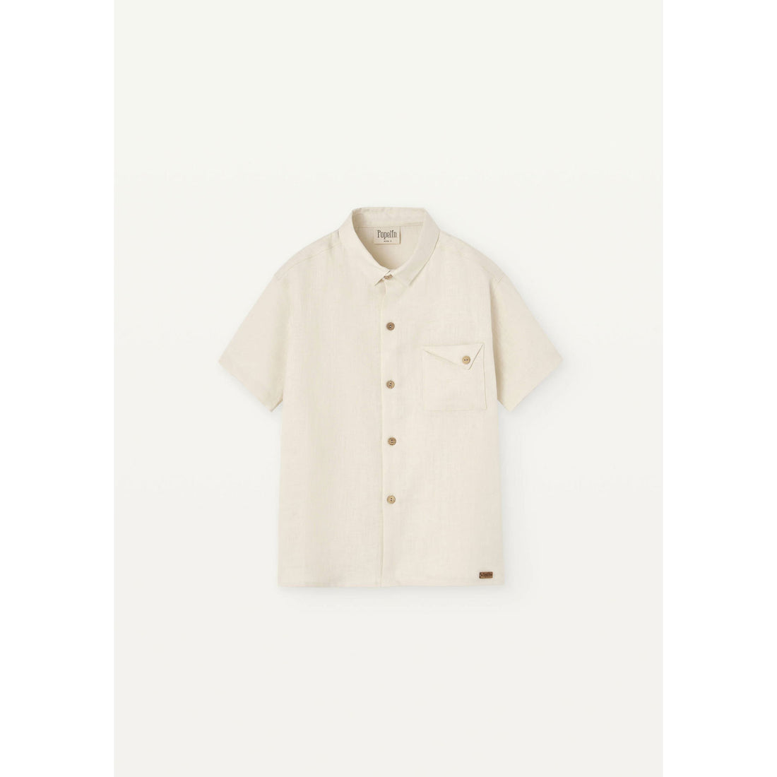 Popelin Off White Linen Shirt