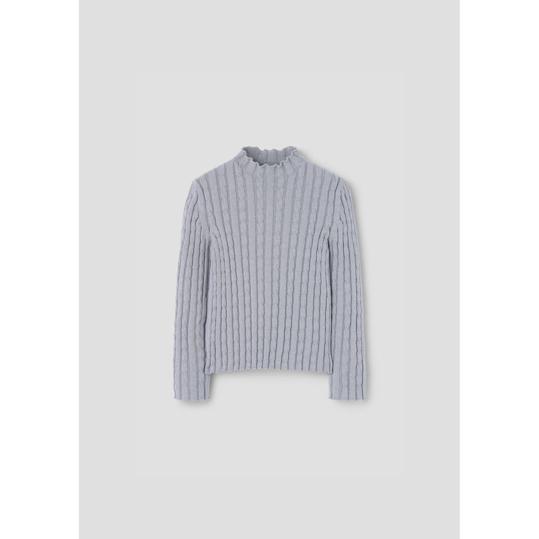Popelin Grey Perkins Knit Sweater