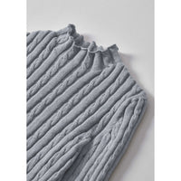 Popelin Grey Perkins Knit Sweater