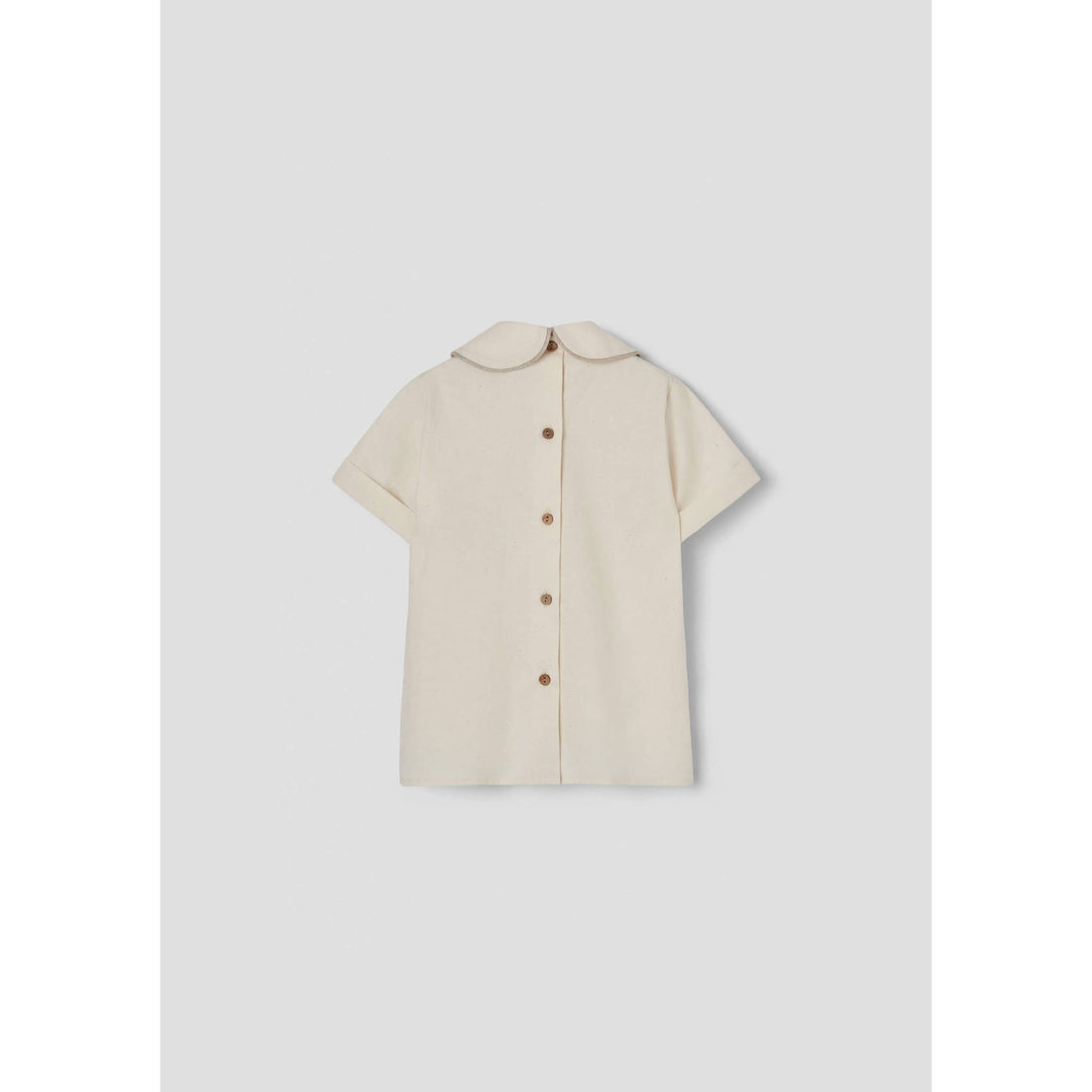 Popelin Off White Panel Shirt