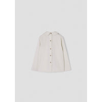 Popelin Off White Pleat Blouse