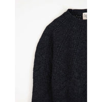 Popelin Dark Grey Openwork Knit Pullover