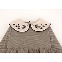 Popelin Black Gingham Frilled Romper