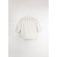 Popelin Off White Openwork Knit Top