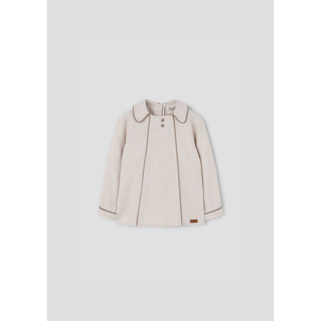 Popelin Sand Panelled Blouse