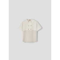 Popelin Sand Waffle Double Breasted Shirt
