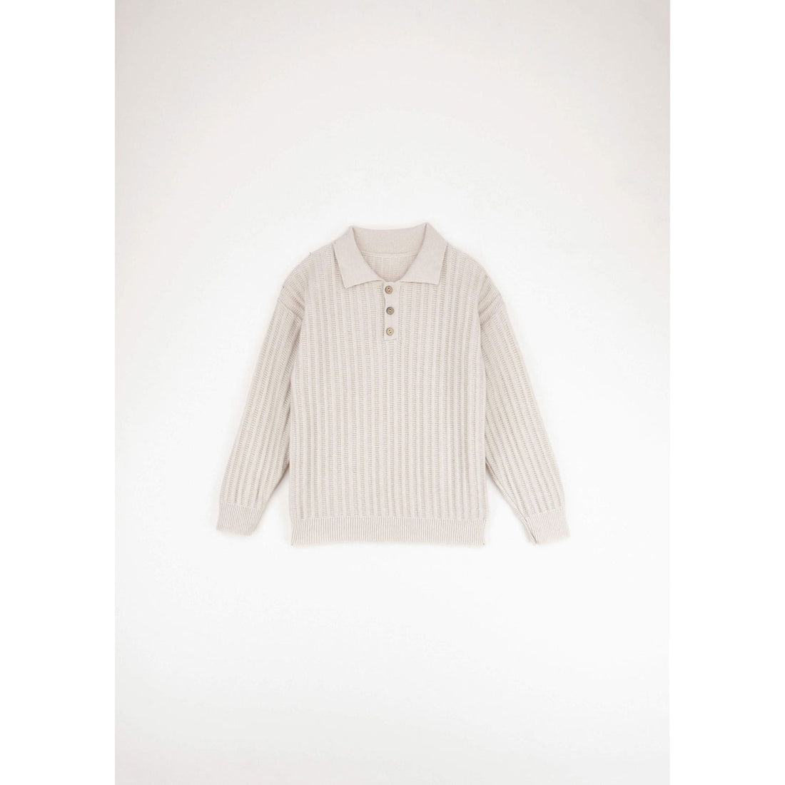 Popelin Off White Knit Polo