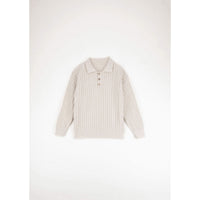 Popelin Off White Knit Polo