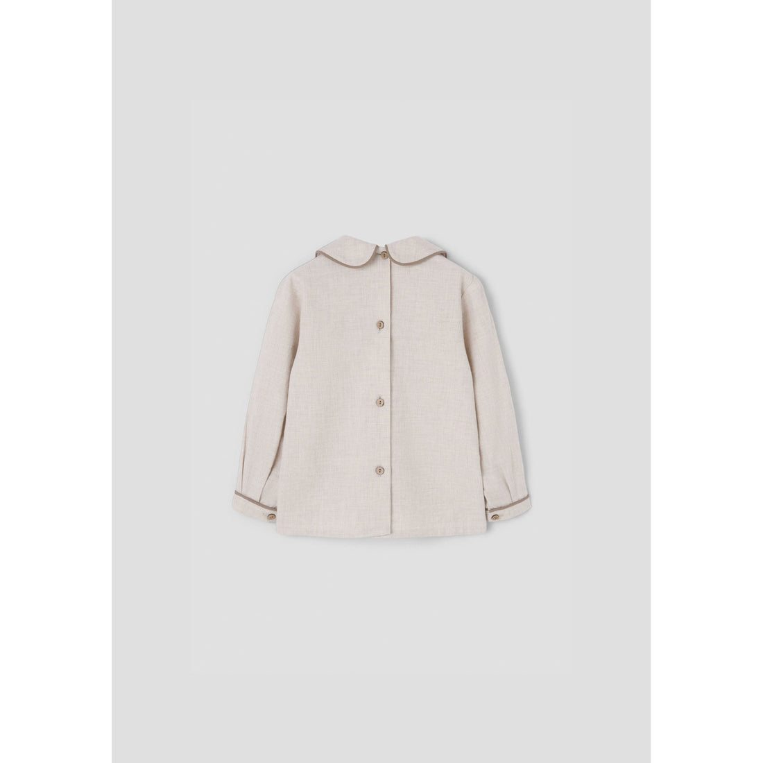 Popelin Sand Panelled Blouse