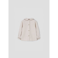 Popelin Sand Panelled Blouse
