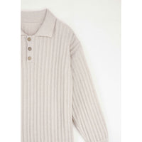 Popelin Off White Knit Polo
