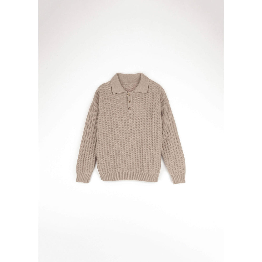 Popelin Beige Knit Polo