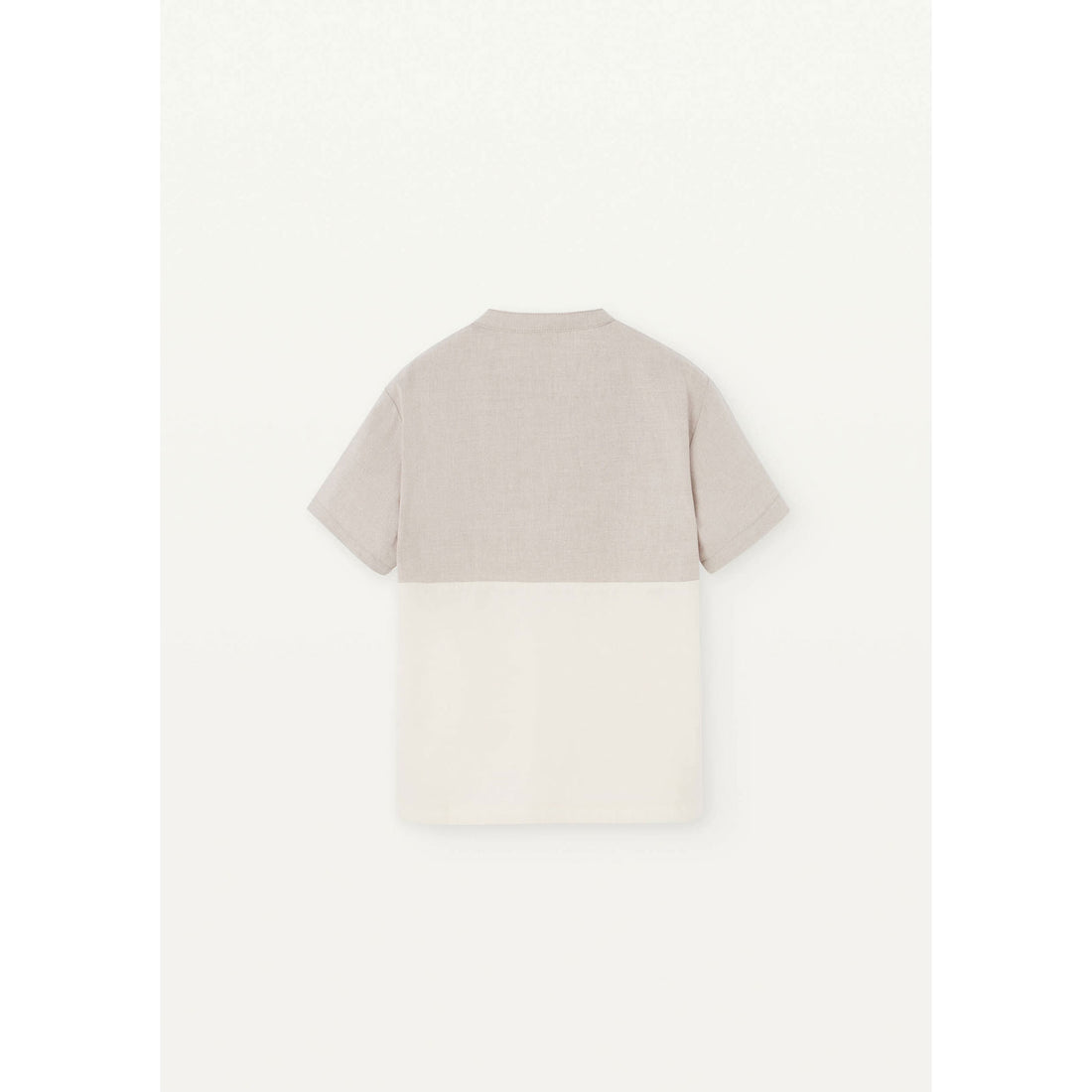 Popelin Sand Mandarin Collar Shirt