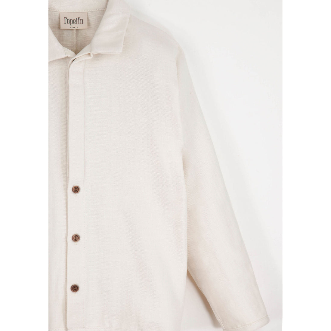 Popelin Off  White Button Down Shirt