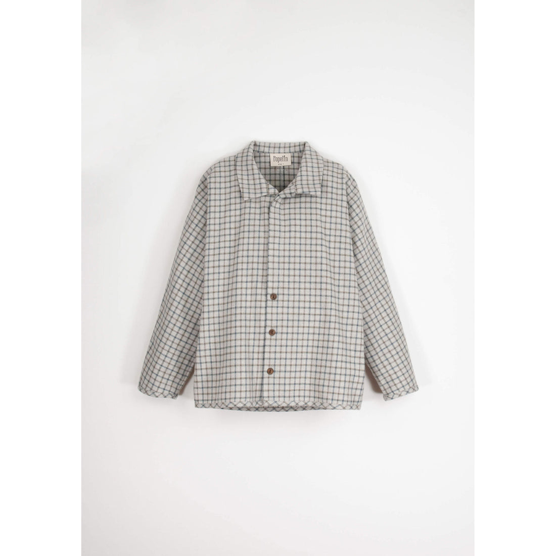 Popelin Multi Coloured Plaid Button Down Shirt