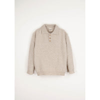 Popelin Beige Textured Knit Polo