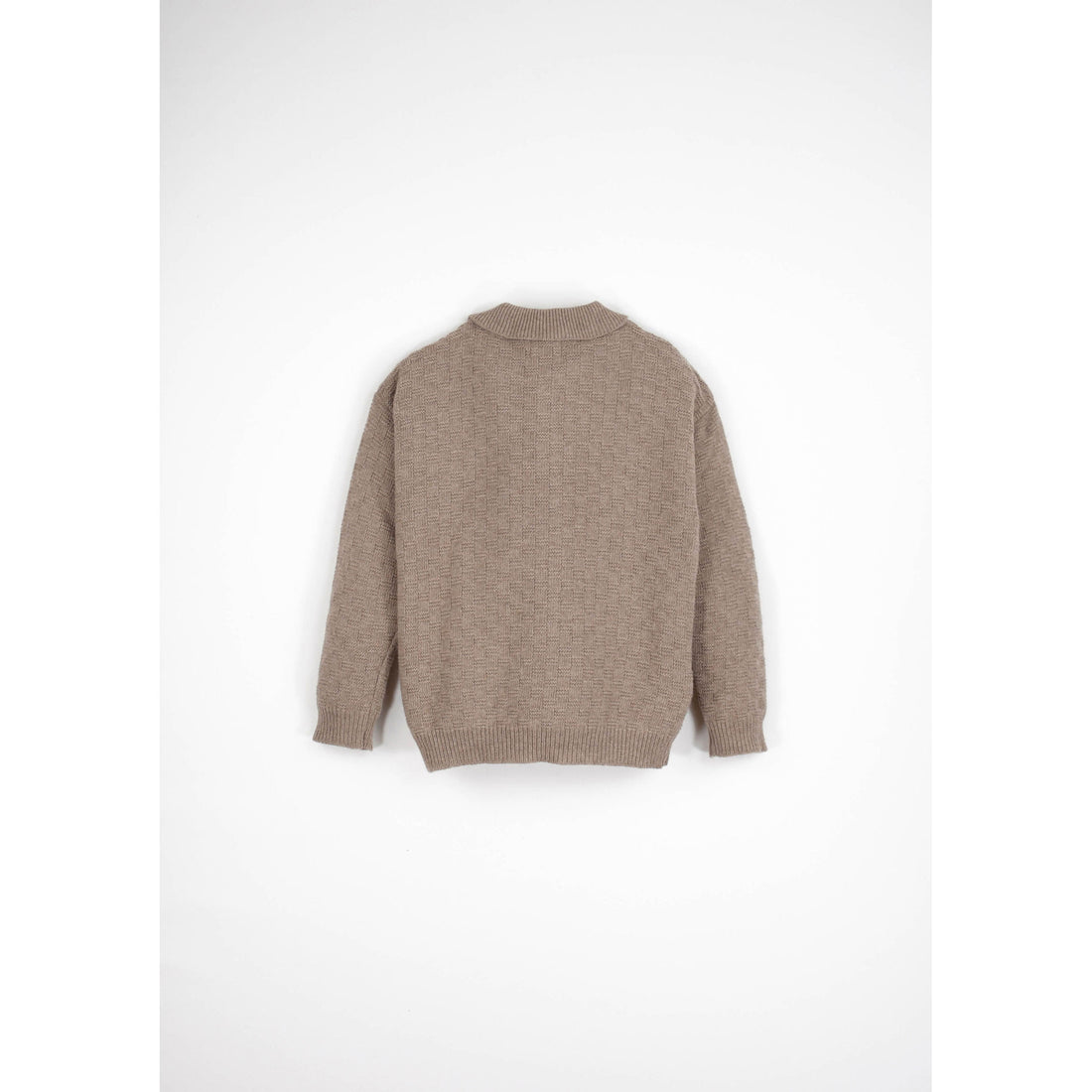 Popelin Camel Textured Knit Polo
