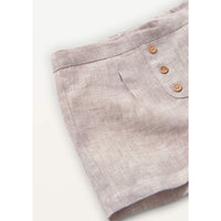 Popelin Sand Linen Shorts