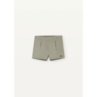 Popelin Green Linen Shorts