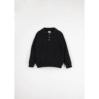 Popelin Dark Grey Textured Knit Polo