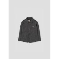 Popelin Black Gingham Collar Shirt