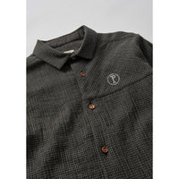 Popelin Black Gingham Collar Shirt