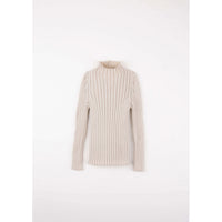Popelin Sand Funnel Collar Rib Pullover