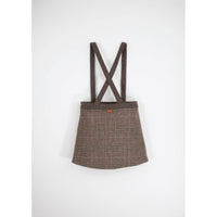 Popelin Brown Plaid Crossover Skirt