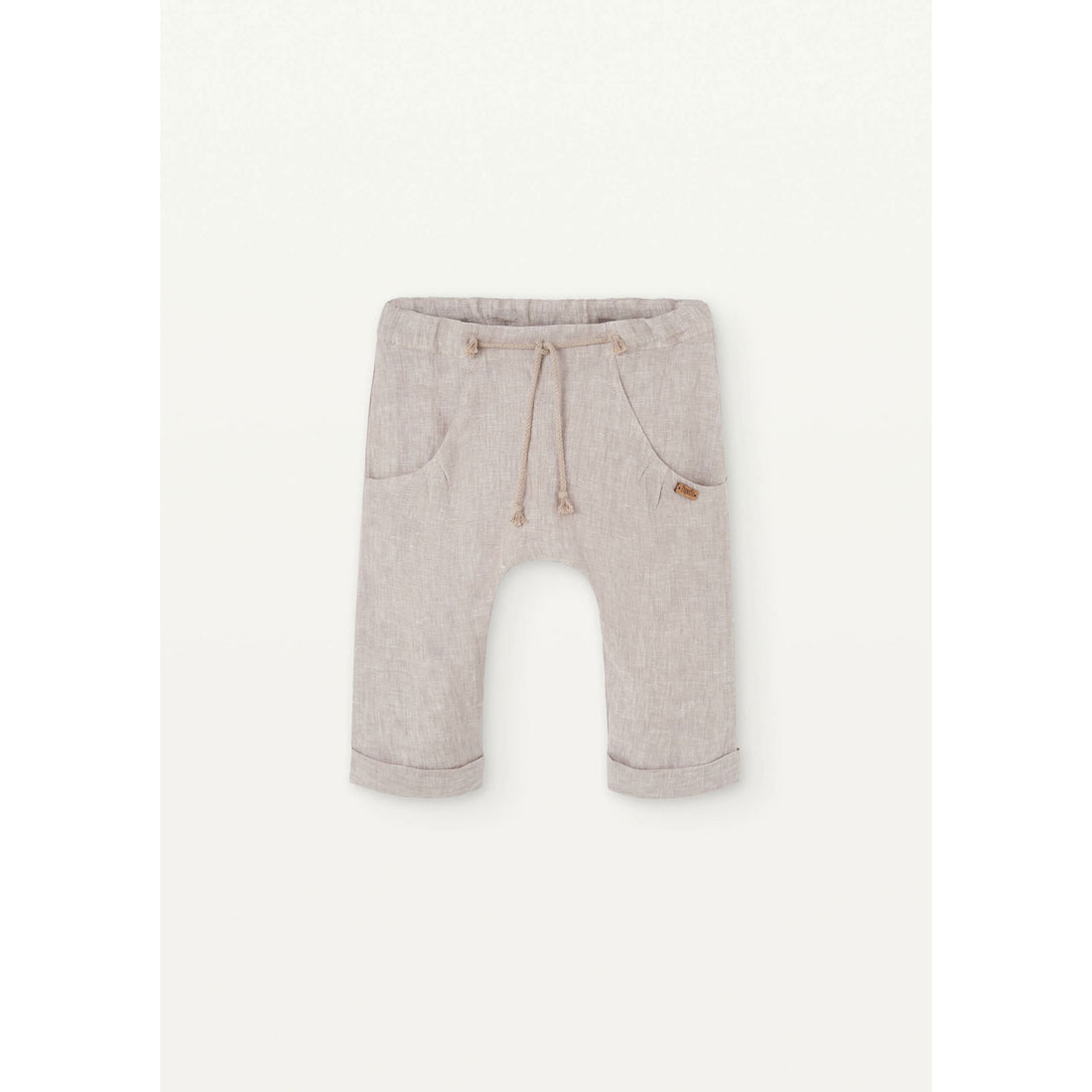 Popelin Sand linen Bermuda Shorts