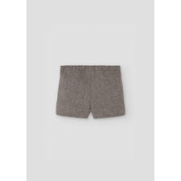 Popelin Brown Fleck Panelled Short