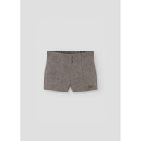 Popelin Brown Fleck Panelled Short