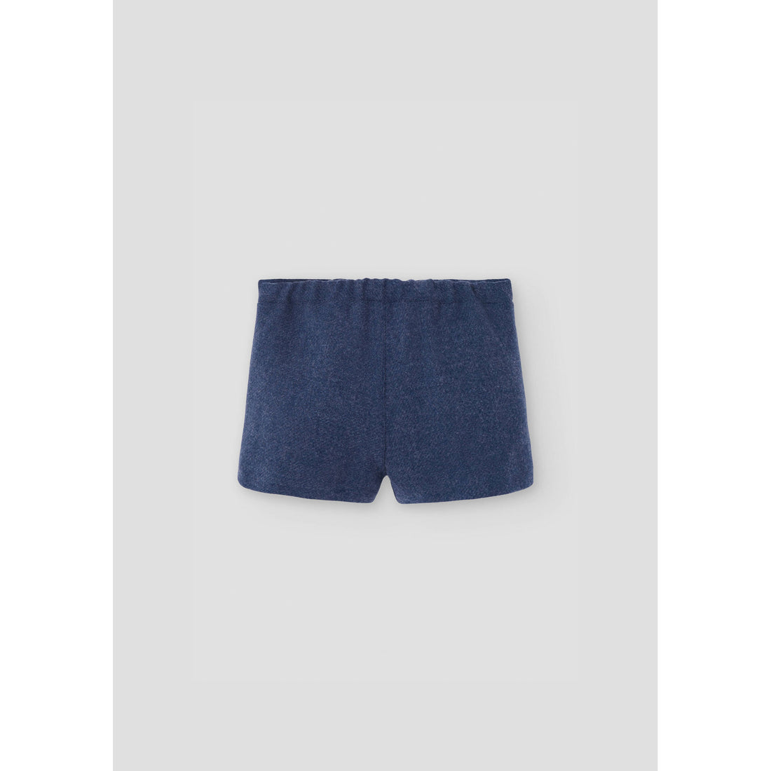 Popelin Blue Woolen Panelled Shorts