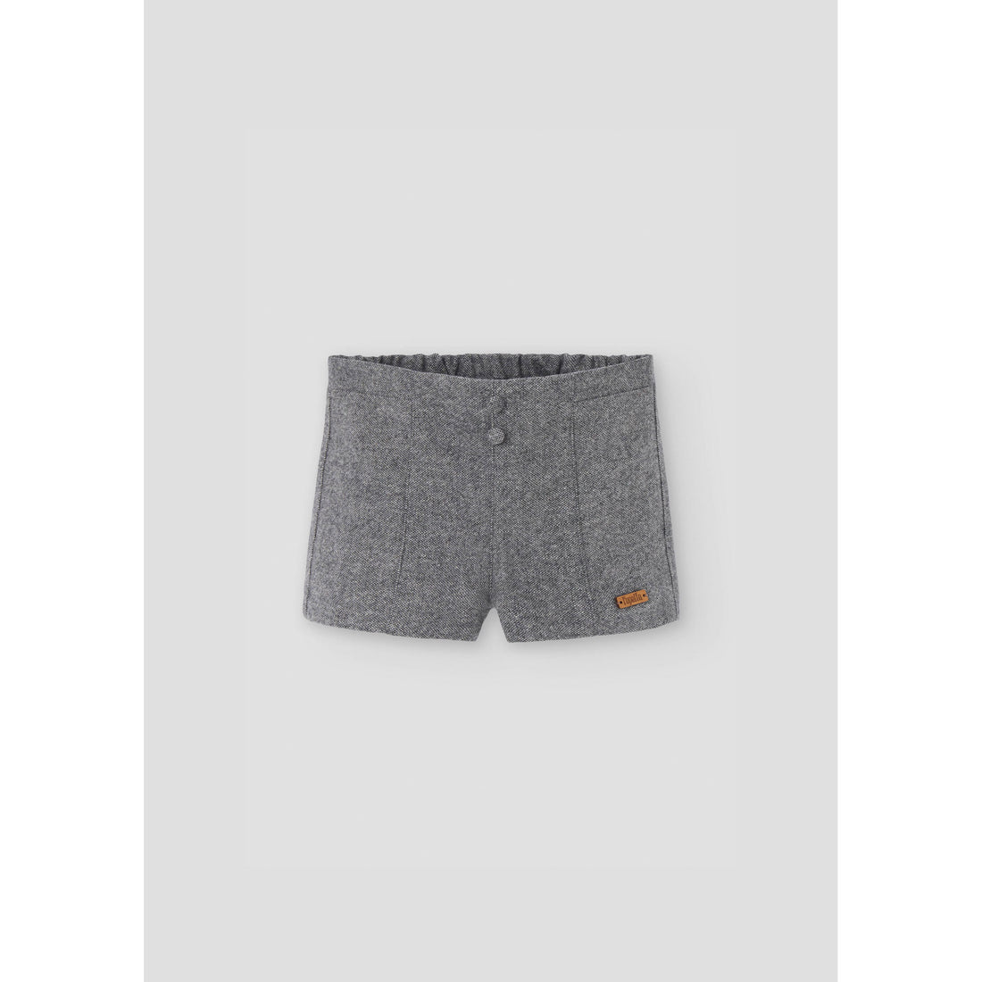 Popelin Grey Fleck Panelled Shorts