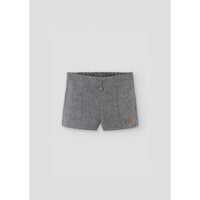Popelin Grey Fleck Panelled Shorts