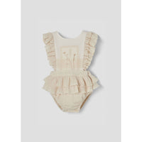 Popelin Off White Ruffle Romper