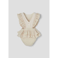 Popelin Off White Ruffle Romper