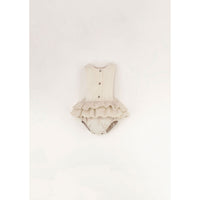 Popelin Off White Frill Bottom Romper