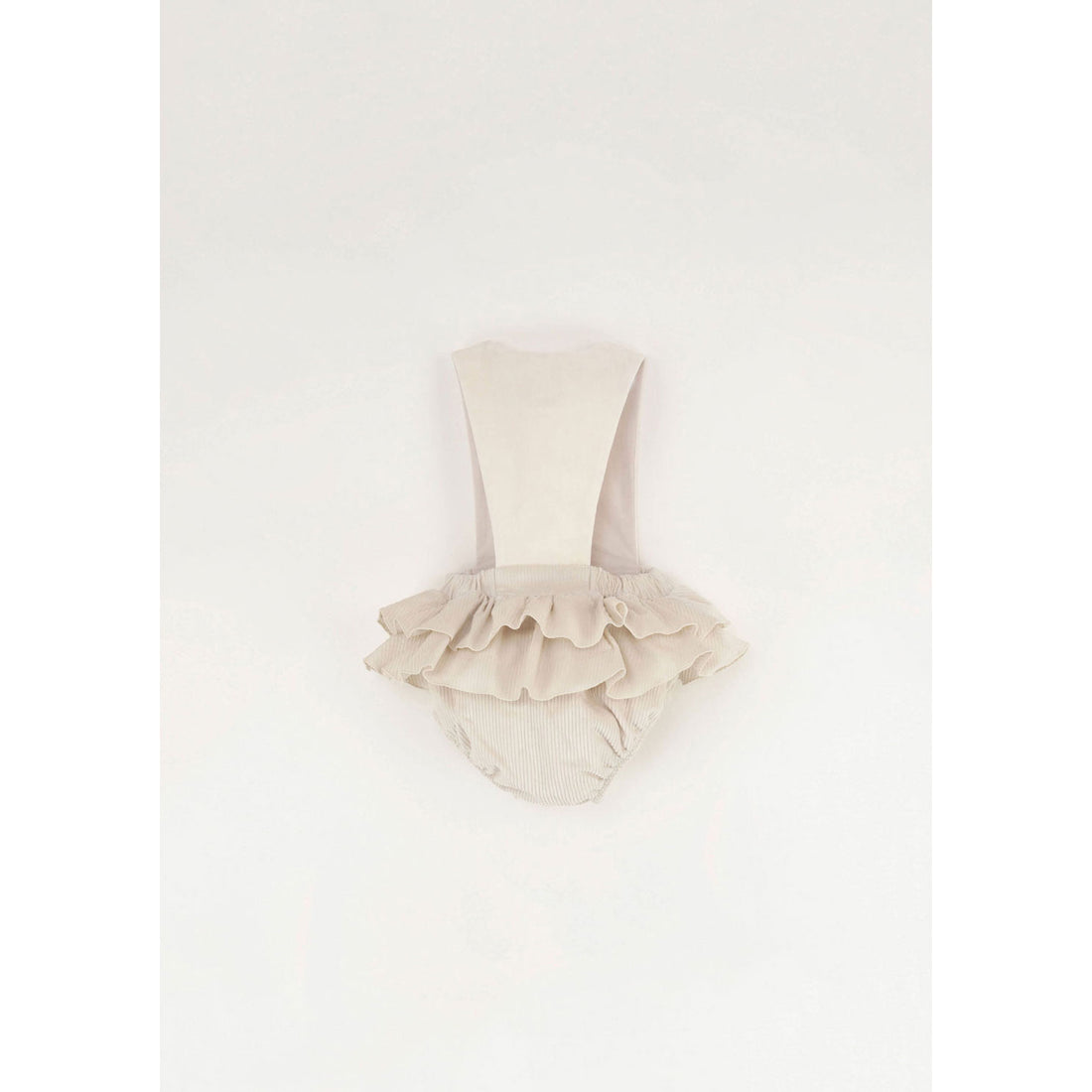 Popelin Off White Frill Bottom Romper