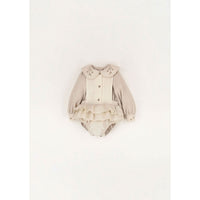 Popelin Off White Frill Bottom Romper