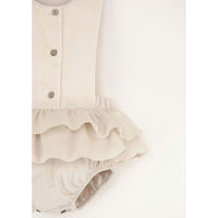 Popelin Off White Frill Bottom Romper