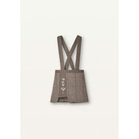 Popelin Brown Herringbone Strap Skirt