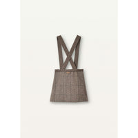 Popelin Brown Herringbone Strap Skirt