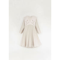 Popelin Off White Embroidered Cape Dress